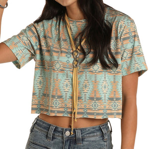 Rock and Roll Multi SS Crop Shirt