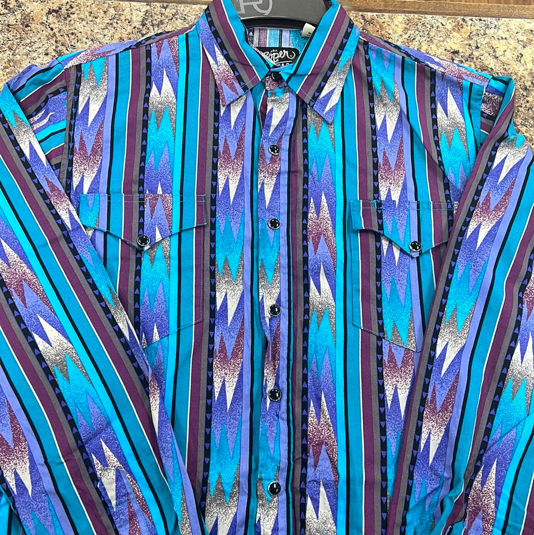 Mens Vertical Aztec Snap