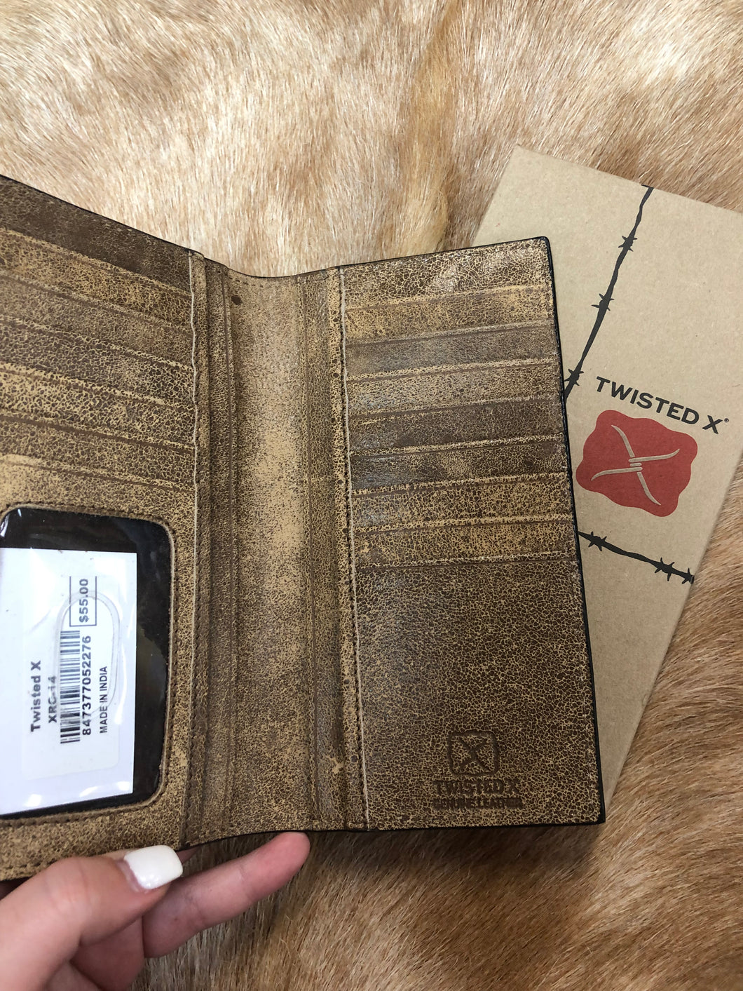 Twisted X Barbed Wire Trim Rodeo Wallet