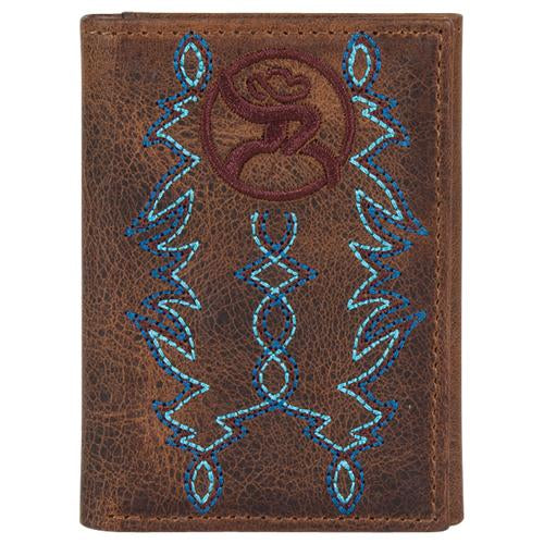 Hooey Roughy Boot Stitch Trifold Wallet