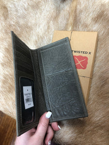 Twisted X Grey Elephant Stamped Rodeo Wallet