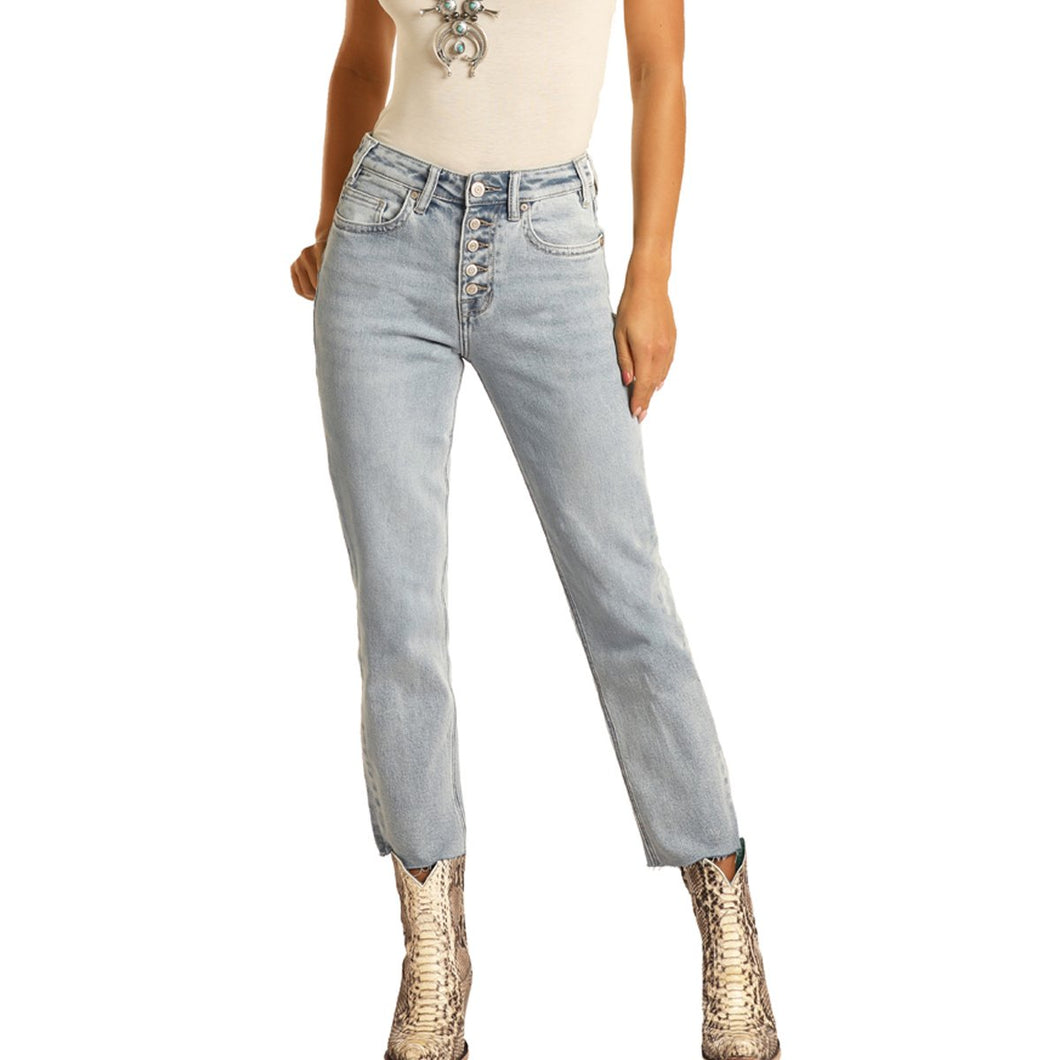 Rock and Roll High Rise Cropped Jeans