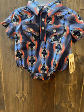 Load image into Gallery viewer, Infant Wrangler Aztec Navy Onesie
