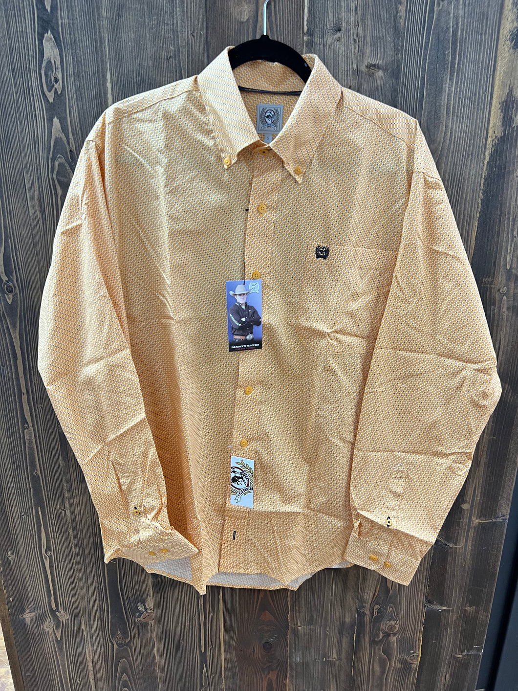 Men’s Cinch Orange and Navy Button Up