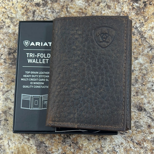 Dark Brown Leather Ariat Wallet