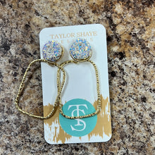 Load image into Gallery viewer, Glitter Top Hoops