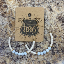 Load image into Gallery viewer, Marble Beaded Hoops