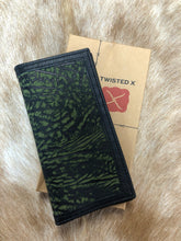 Load image into Gallery viewer, Twisted X Grn/Blk Distressed Rodeo Wallet