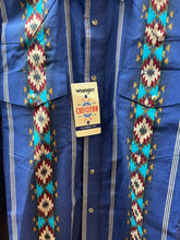 Load image into Gallery viewer, Men’s Checotah Blue Pearl Snap