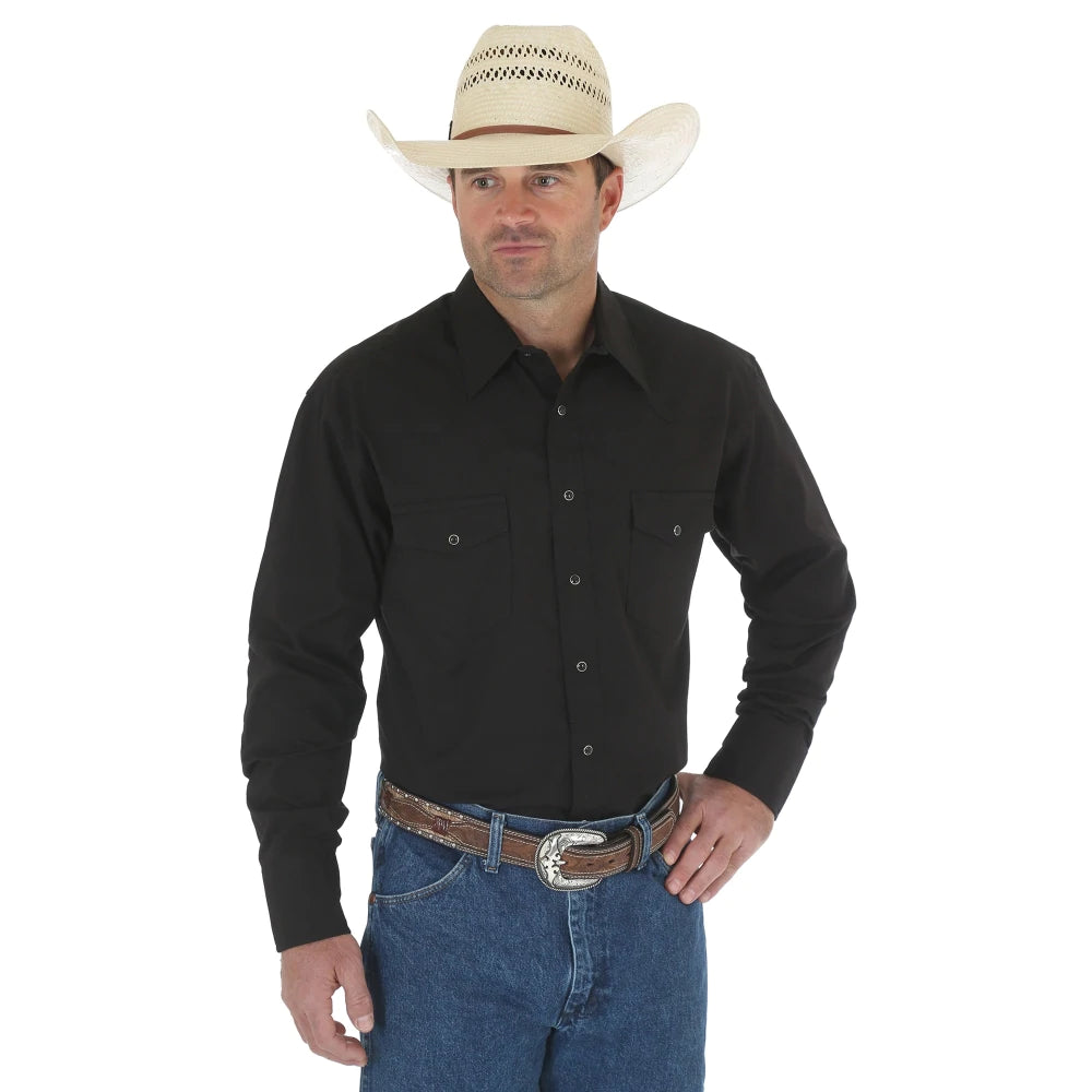 Wrangler Men’s Black Snap Up Shirt