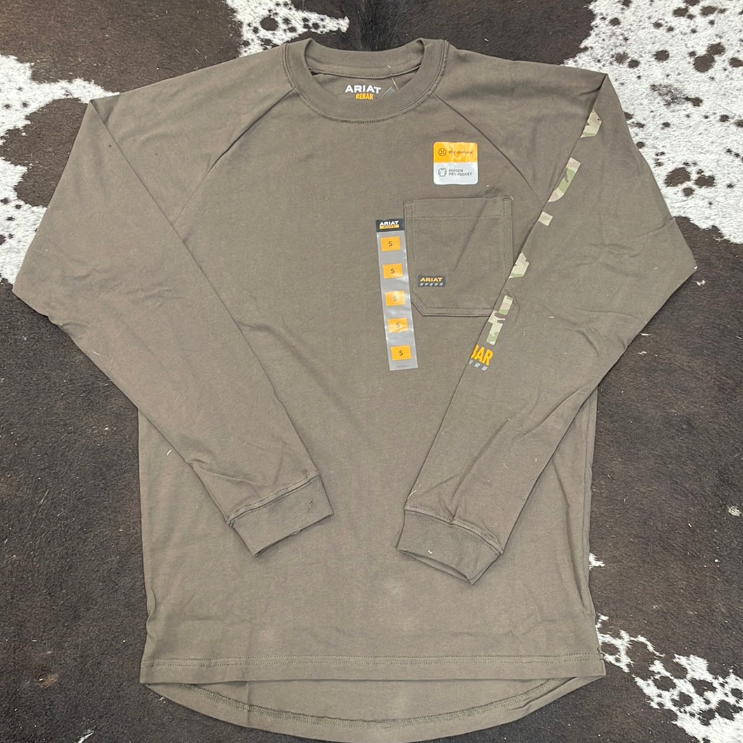 Men Ariat Rebar Long Sleeve Shirt