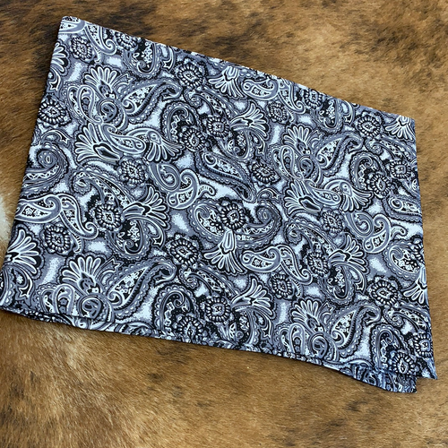 Paisley Silver/Smoke Wild Rag