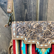 Load image into Gallery viewer, Red Aztec Tooled Purse