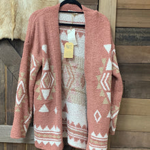 Load image into Gallery viewer, Very J Brick Aztec Cardigan