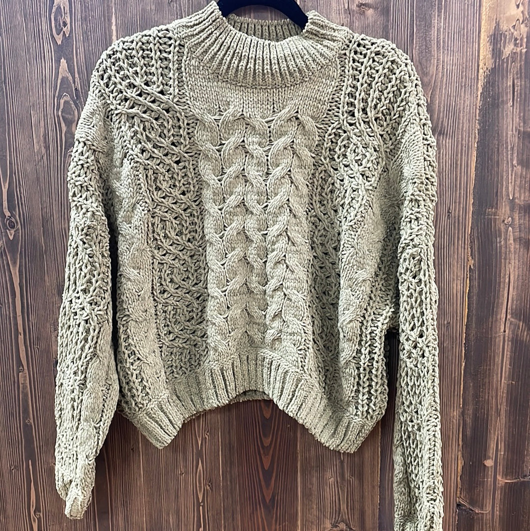 Womens Dusky Olive Sweater