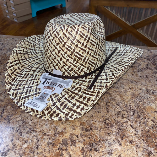 Twister Youth Brown Multi Straw Hat