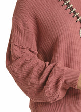 Load image into Gallery viewer, Rock and Roll Rose Dot Sleeve Sweater