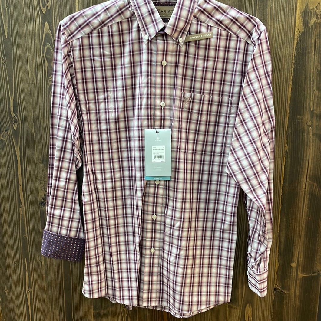 Men’s Ariat Purple Squared Button Up