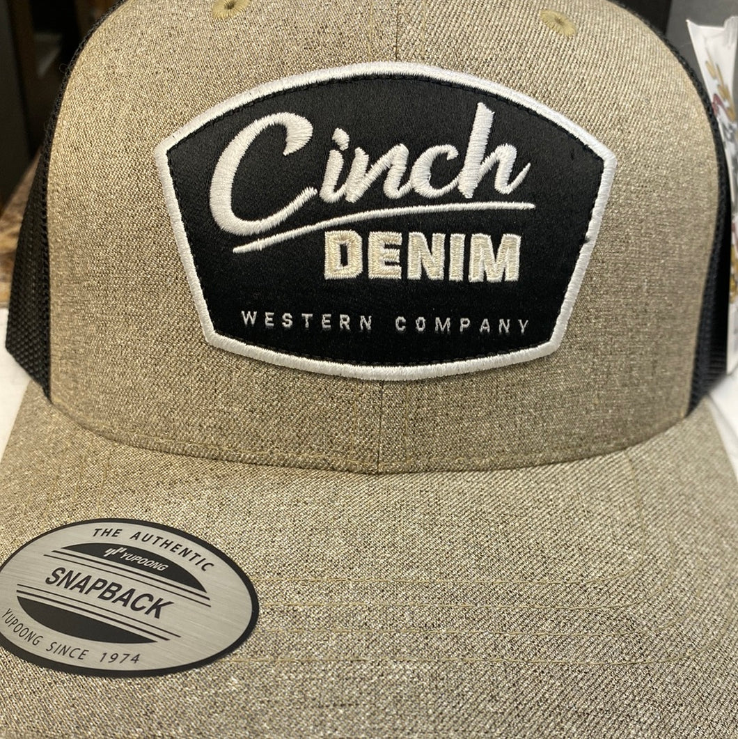 Mens Cinch Khaki Trucker Hat.