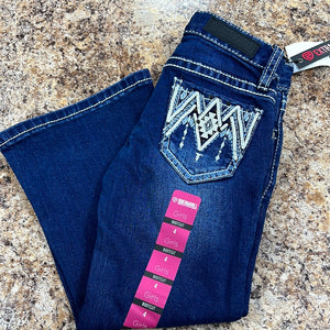 Girls Navy Rock & Roll Bootcut Jeans