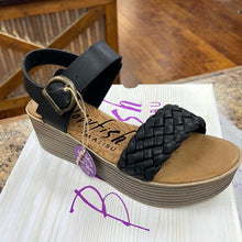 Load image into Gallery viewer, Black Layni Blowfish Sandal Wedge