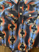 Load image into Gallery viewer, Infant Wrangler Aztec Navy Onesie