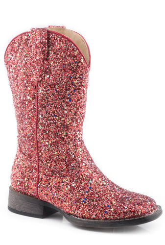 Roper Kid’s Multi Red Glitter Boots