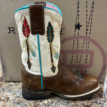 Load image into Gallery viewer, Kid’s Arrow Feather Roper Boots