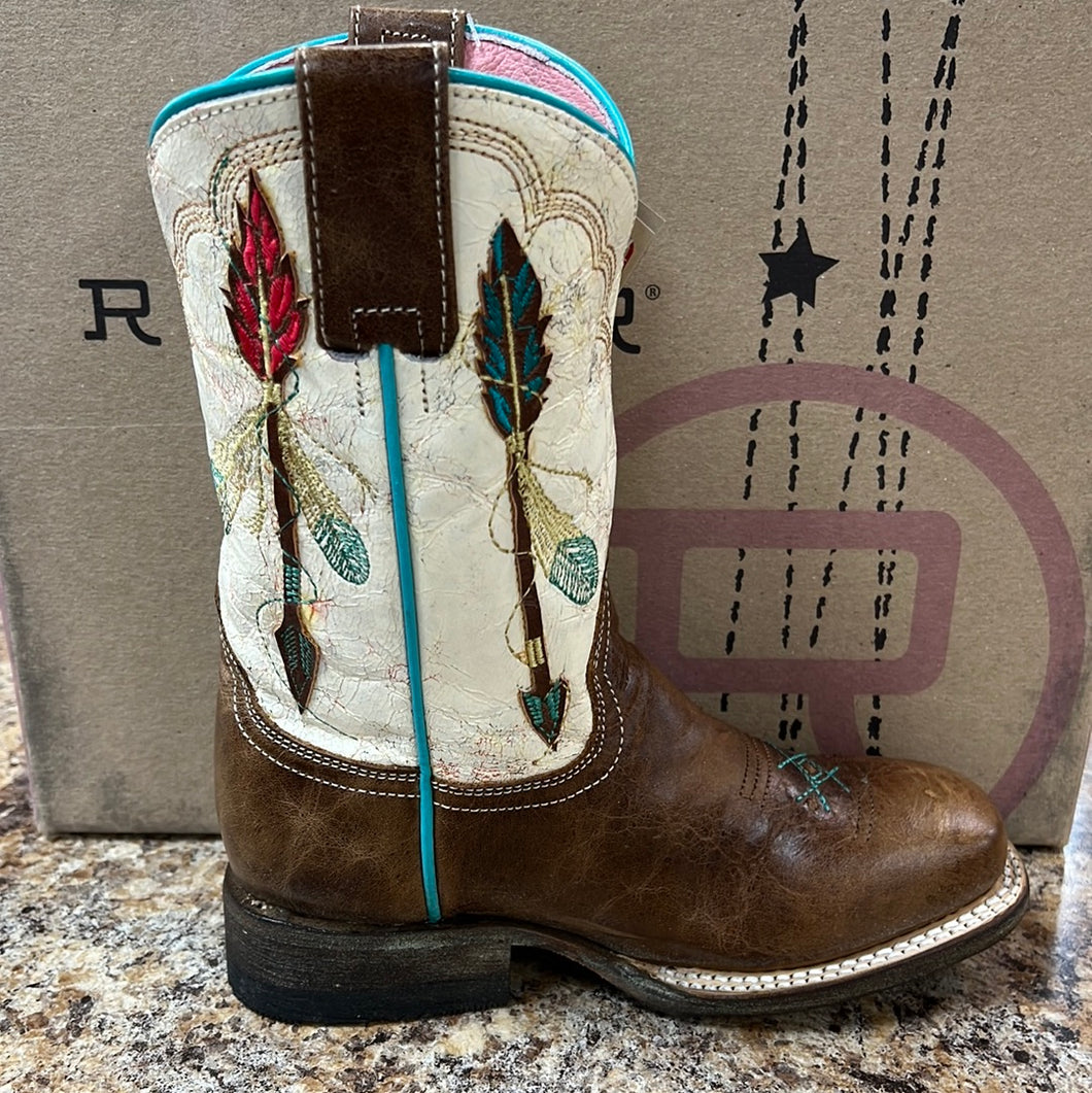 Kid’s Arrow Feather Roper Boots