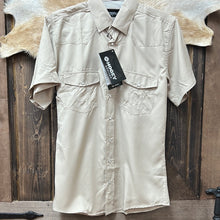 Load image into Gallery viewer, Men’s Tan Short Sleeve Pearl Snap