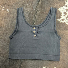 Load image into Gallery viewer, Ribbed V-Neck Cropped Tank