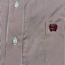 Load image into Gallery viewer, Men’s White &amp; Maroon Striped Cinch Shirt