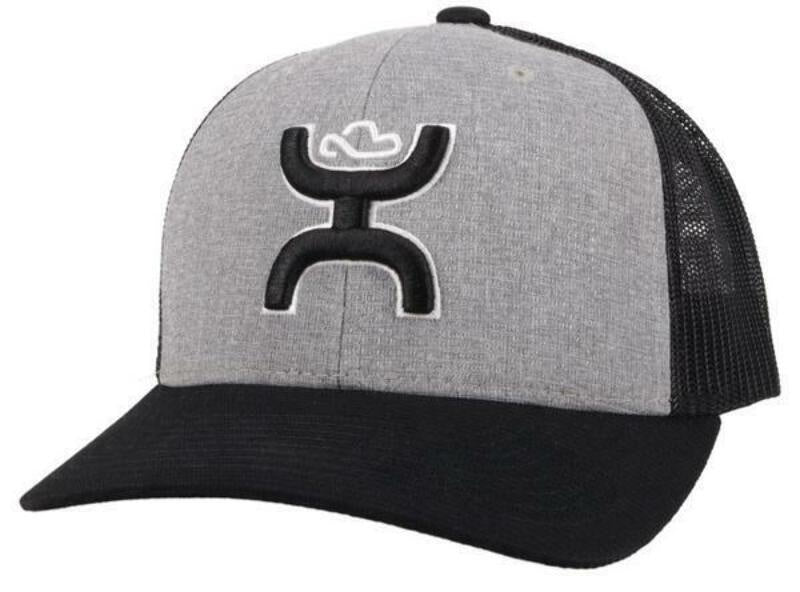 Hooey Sterling Grey Black Trucker Hat