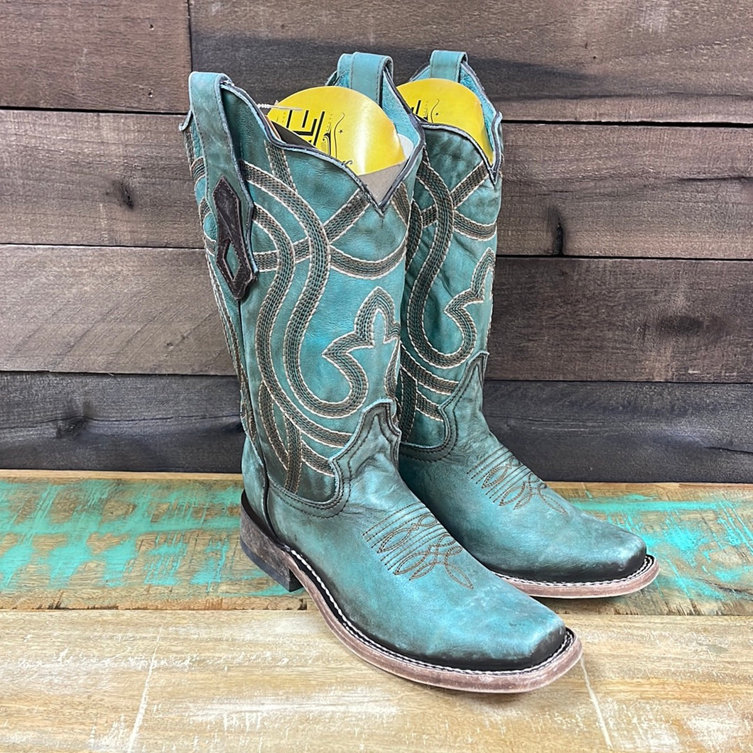 Womens Corral Turquoise Embroidery Boot