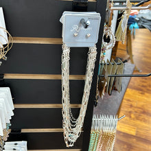 Load image into Gallery viewer, Matte Three Layered Necklace with Earrings