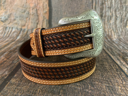Twisted X Basketweave Leather Belt