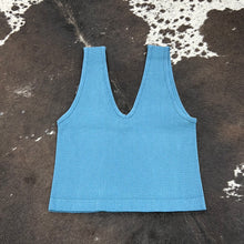 Load image into Gallery viewer, Ribbed V-Neck Cropped Tank Top