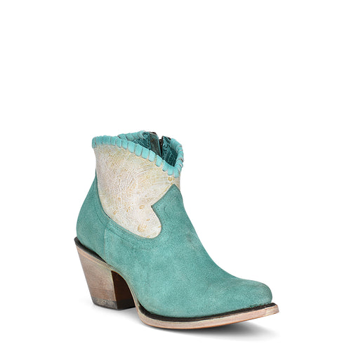 Mint Woven Shortie Corral Boots
