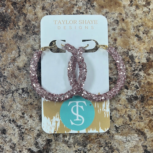 Glitter Hinge Hoops