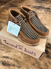 Load image into Gallery viewer, Twisted X Kids Blue Checkerboard Moc