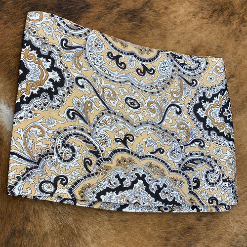 Paisley Tan/Black Wild Rag