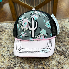 Load image into Gallery viewer, Youth Girls Pink Cactus Cinch Hat