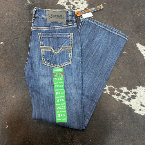 Rock & Roll Mens Pistol Straight Jean