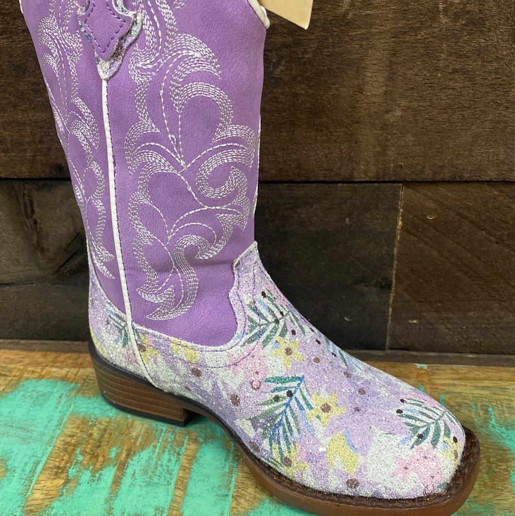 Kids Square Toe Bling Boot