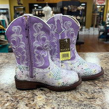 Load image into Gallery viewer, Girls Purple Floral Glitter Boot