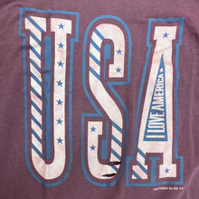 Load image into Gallery viewer, USA Purple Distressed Cut Tee
