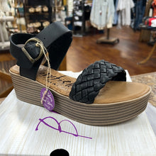 Load image into Gallery viewer, Black Layni Blowfish Sandal Wedge