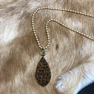 Leopard Feather Necklace