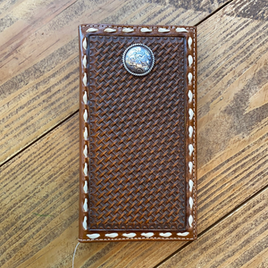 Nocona Whipstitch Leather Wallet