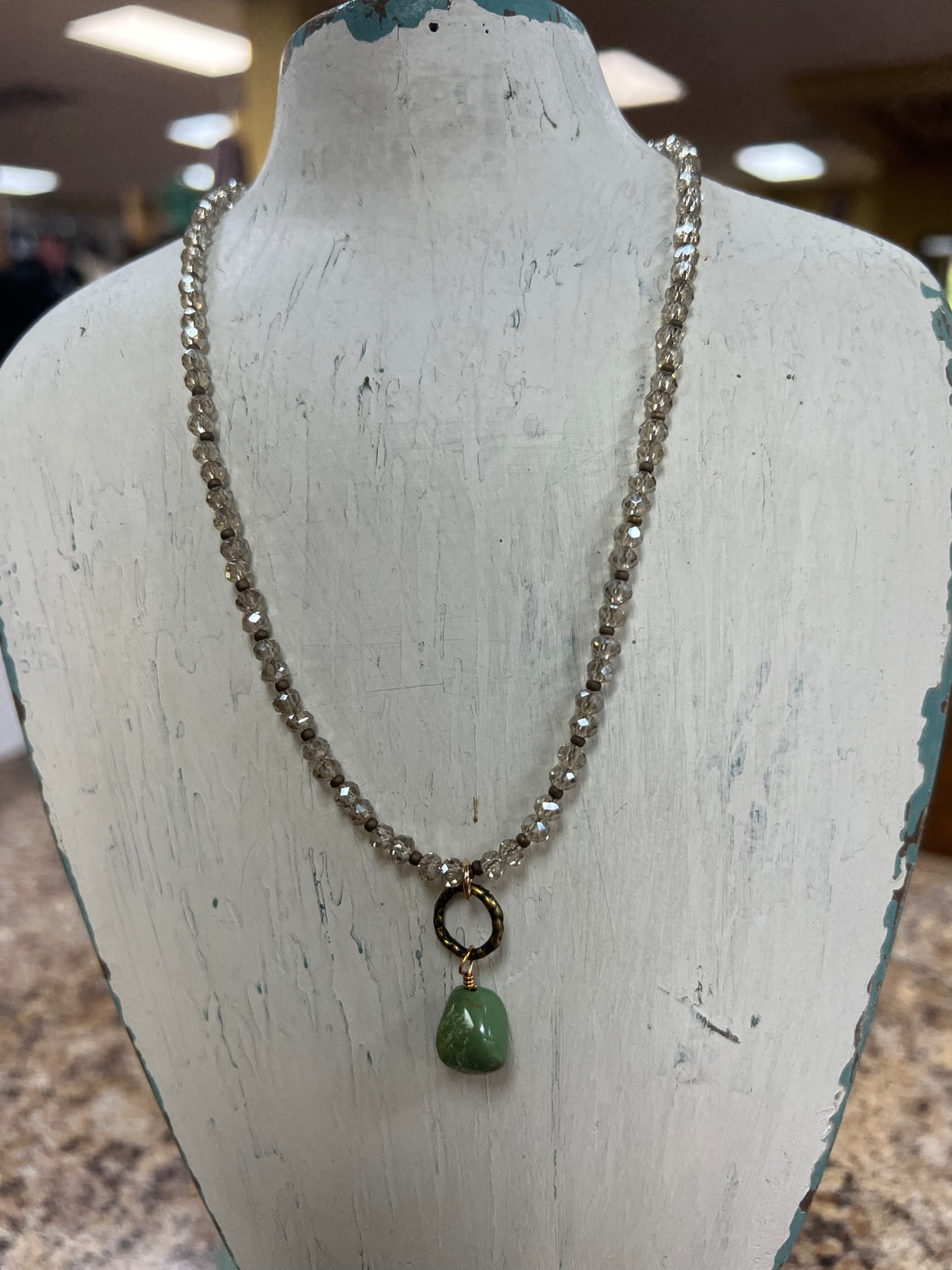 J.Forks Crystal Turquoise Necklace